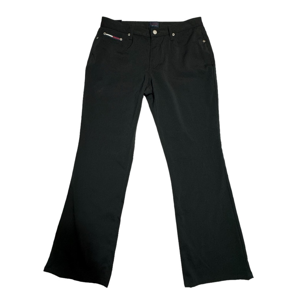 Tommy Hilfiger Y2K‎ GRO GRO Flare Pants Black Women's Size 11 X 30 NWT Mid Rise